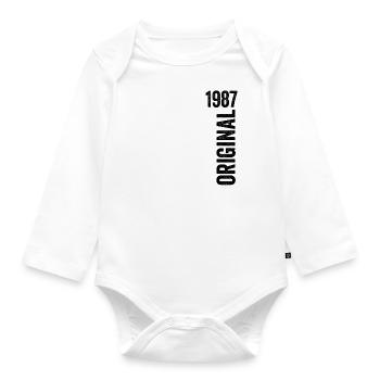 Jubiläumsgeschenk 1987 1987 Limitierte Auflage 1987 - Baby Bio-Langarm-Body - Weiß - Vorne