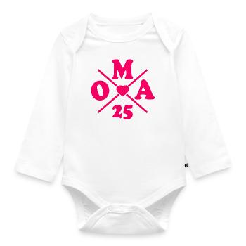 Oma 2025 - Baby Bio-Langarm-Body - Weiß - Vorne