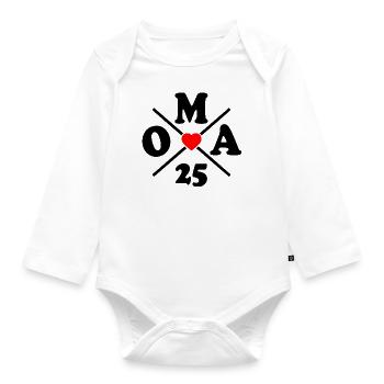 Oma 2025 - Baby Bio-Langarm-Body - Weiß - Vorne