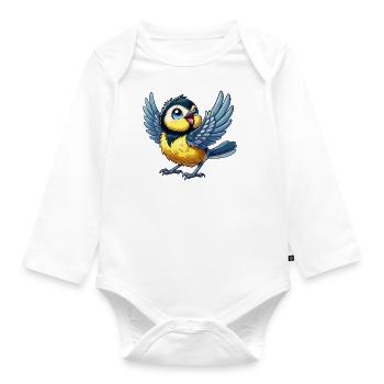Great - Organic Longsleeve Baby Bodysuit - white - Front