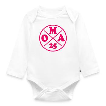 Oma 2025 - Baby Bio-Langarm-Body - Weiß - Vorne