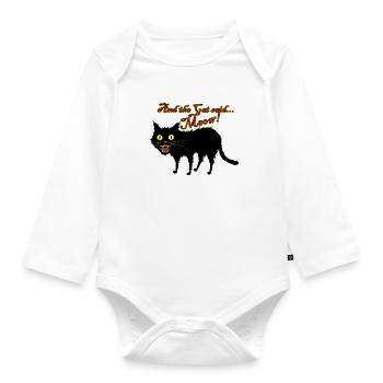 And the Cat said Meow - Organic Longsleeve Baby Bodysuit - white - Front