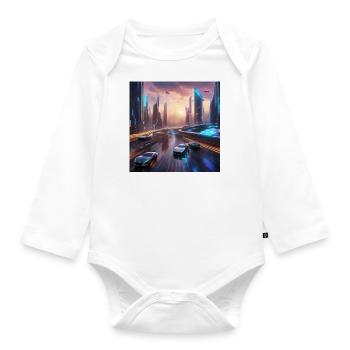 Future - Organic Longsleeve Baby Bodysuit - white - Front