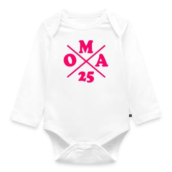 Oma 2025 - Baby Bio-Langarm-Body - Weiß - Vorne
