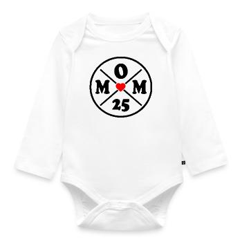 Mom 2025 - Baby Bio-Langarm-Body - Weiß - Vorne