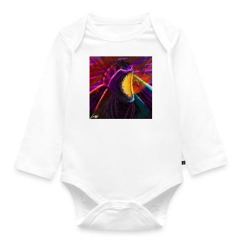 Rampant neon - Organic Longsleeve Baby Bodysuit - white - Front