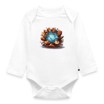 Fragmented Boundaries - Organic Longsleeve Baby Bodysuit - white - Front