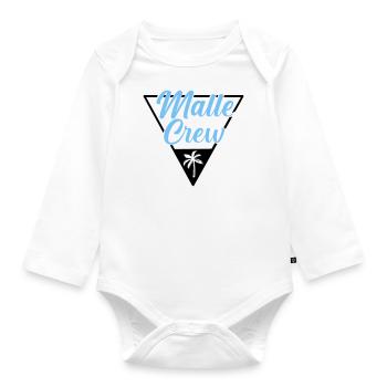 Malle Crew Mallorca - Baby Bio-Langarm-Body - Weiß - Vorne
