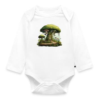 Ancient Wisdom - Organic Longsleeve Baby Bodysuit - white - Front