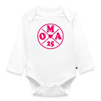 Oma 2025 - Baby Bio-Langarm-Body - Weiß - Vorne