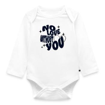 Keine Liebe ohne dich - Baby Bio-Langarm-Body - Weiß - Vorne