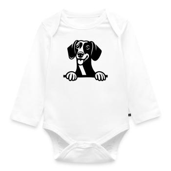 Teckel - Body Bébé bio manches longues - blanc - Devant