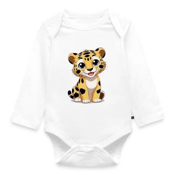 Baby- Leo - Baby Bio-Langarm-Body - Weiß - Vorne