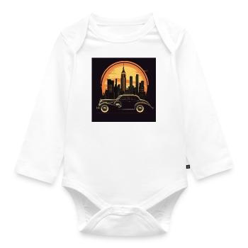 New York - Baby Bio-Langarm-Body - Weiß - Vorne