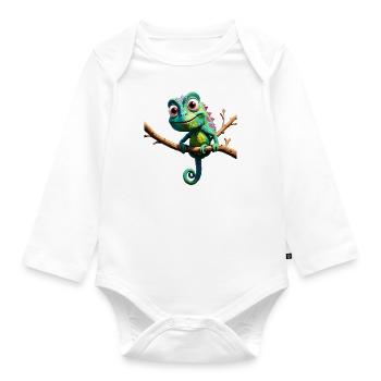 Jungle Buddy - Organic Longsleeve Baby Bodysuit - white - Front