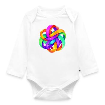 Kunst - Baby Bio-Langarm-Body - Weiß - Vorne