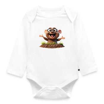 Underground Explorer - Organic Longsleeve Baby Bodysuit - white - Front