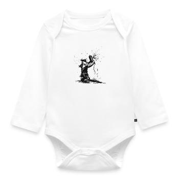 Kunst - Baby Bio-Langarm-Body - Weiß - Vorne