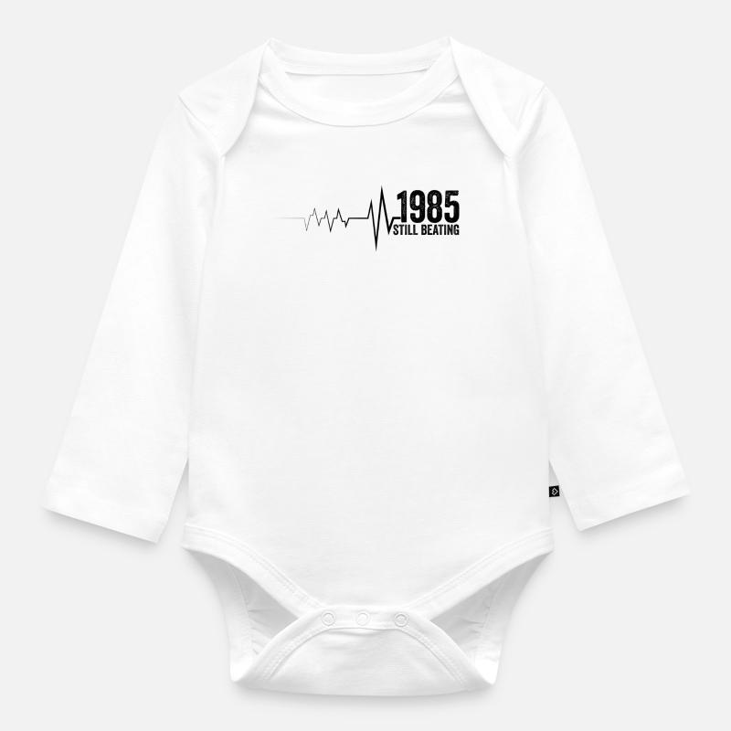 1985 Cadeau Anniversaire 1985 édition limitée 1985 - Body Bébé bio manches longues - blanc