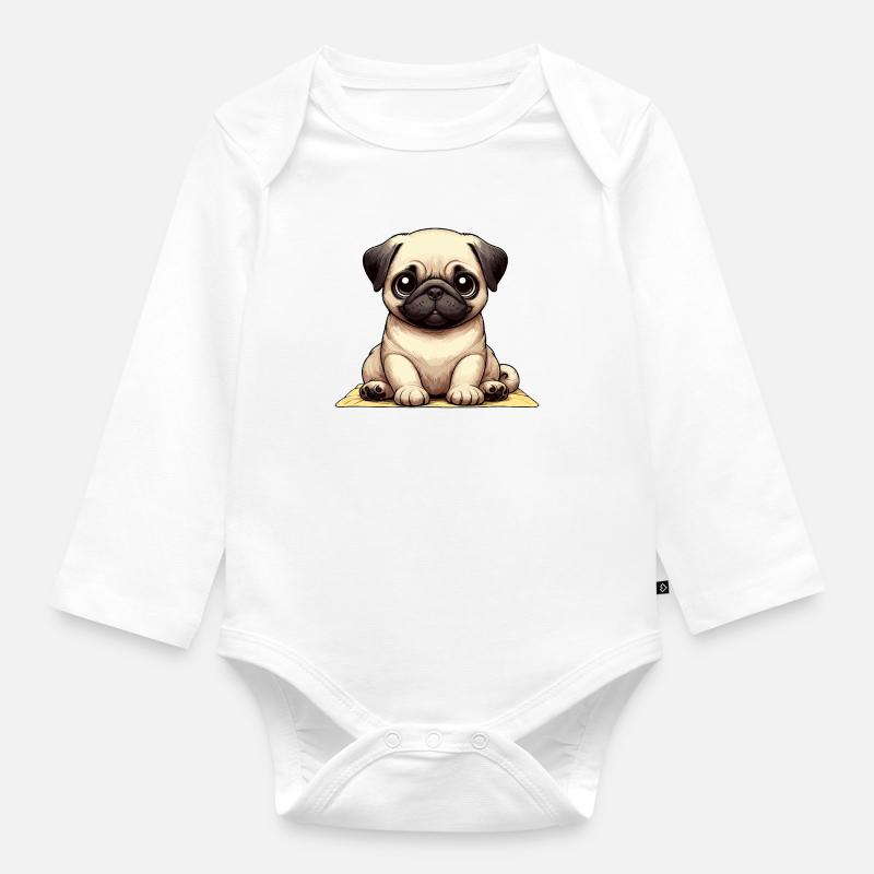 Chiens Animaux de compagnie Animaux de compagnie - Body Bébé bio manches longues - blanc