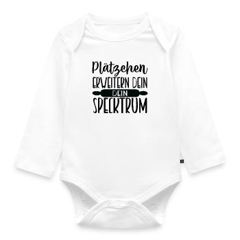 Plätzchen erweitern dein Spektrum 🍪🌈 - Baby Bio-Langarm-Body - Weiß - Vorne
