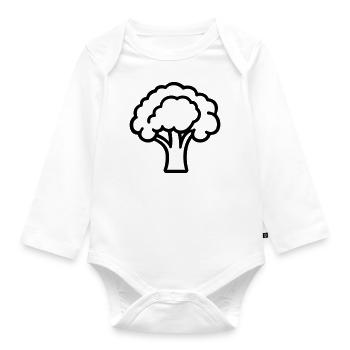 broccoli - Organic Longsleeve Baby Bodysuit - white - Front