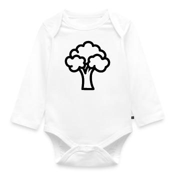broccoli - Organic Longsleeve Baby Bodysuit - white - Front
