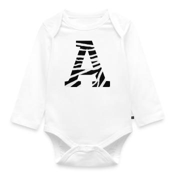 Brief an zebra - Baby Bio-Langarm-Body - Weiß - Vorne