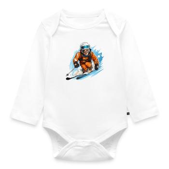 Slope Rush - Organic Longsleeve Baby Bodysuit - white - Front
