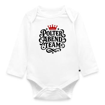 Polter Abend Team - Baby Bio-Langarm-Body - Weiß - Vorne
