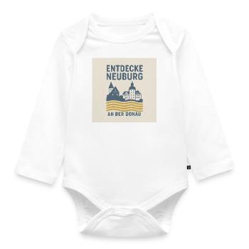 Entdecke Neuburg an der Donau - Baby Bio-Langarm-Body - Weiß - Vorne
