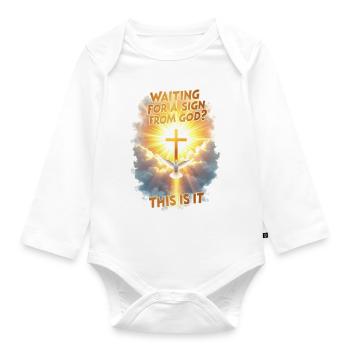 Zeichen von Gott - Baby Bio-Langarm-Body - Weiß - Vorne