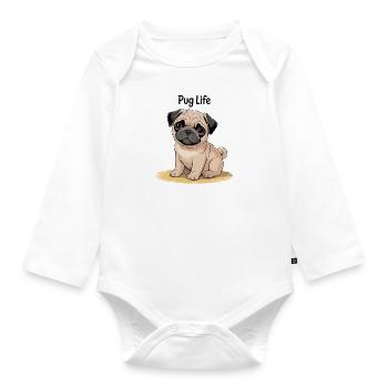 Chiens Animaux de compagnie Animaux de compagnie - Body Bébé bio manches longues - blanc - Devant