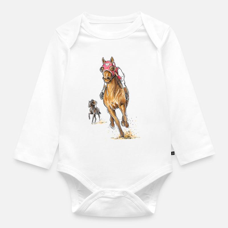 Seabiscuit - Baby Bio-Langarm-Body - Weiß
