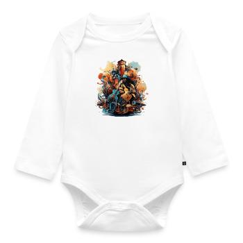 The Instrument Harmony - Organic Longsleeve Baby Bodysuit - white - Front