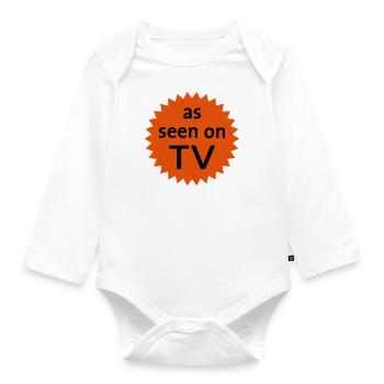As Seen On TV - Baby Bio-Langarm-Body - Weiß - Vorne