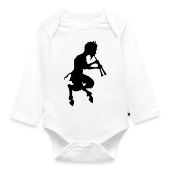 pan faune devil devil - Body Bébé bio manches longues - blanc - Devant