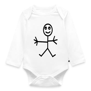 comic - Organic Longsleeve Baby Bodysuit - white - Front