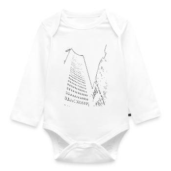 Leipzig - Organic Longsleeve Baby Bodysuit - white - Front