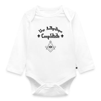 Une Authentique Complotiste - Body Bébé bio manches longues - blanc - Devant