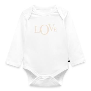 LOVE Spring - Organic Longsleeve Baby Bodysuit - white - Front