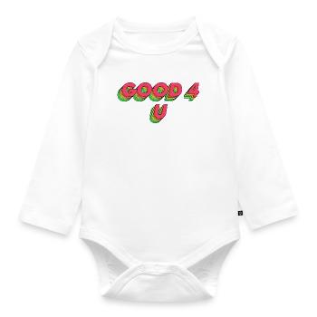 Gut 4 U - Baby Bio-Langarm-Body - Weiß - Vorne