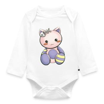 Manga - Organic Longsleeve Baby Bodysuit - white - Front