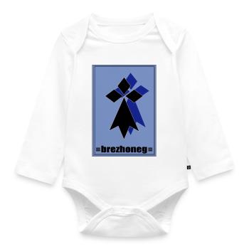 Brezhoneg - Baby Bio-Langarm-Body - Weiß - Vorne