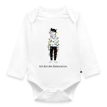 Je suis la décoration. - Body Bébé bio manches longues - blanc - Devant