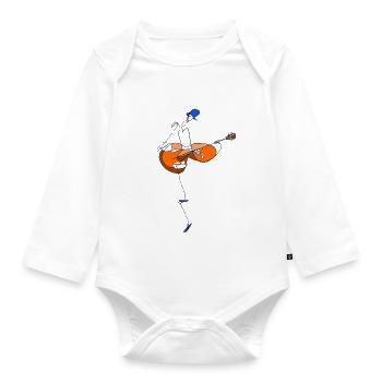 Guitarist  - Organic Longsleeve Baby Bodysuit - white - Front