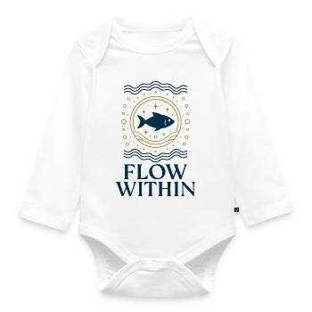 Flow Within - Organic Longsleeve Baby Bodysuit - white - Front