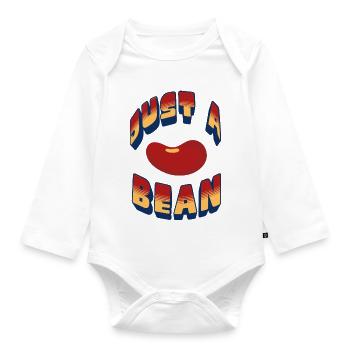 Just a Bean - Organic Longsleeve Baby Bodysuit - white - Front