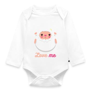 sheep - Organic Longsleeve Baby Bodysuit - white - Front