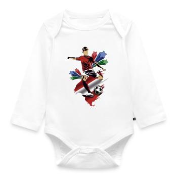 Austria - Austria - Flags - Organic Longsleeve Baby Bodysuit - white - Front